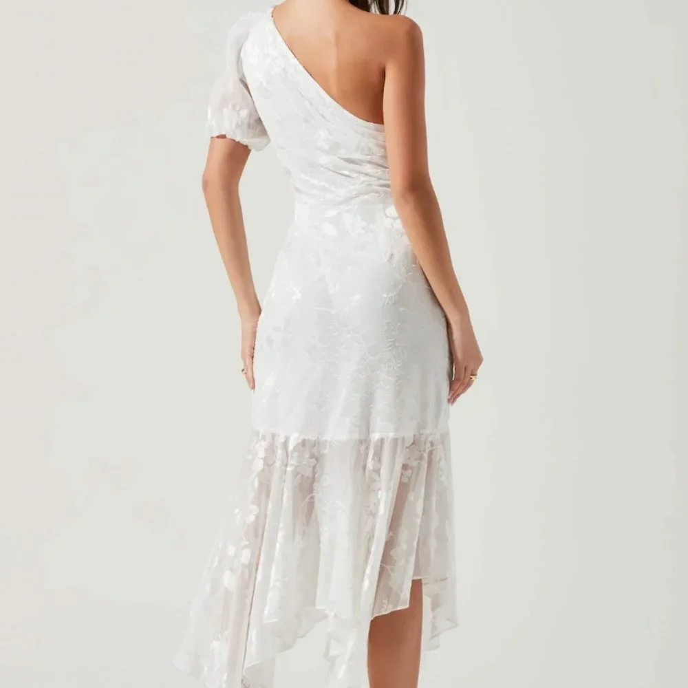 Santorini One Shoulder Floral Midi Dress - Picture 5 of 8